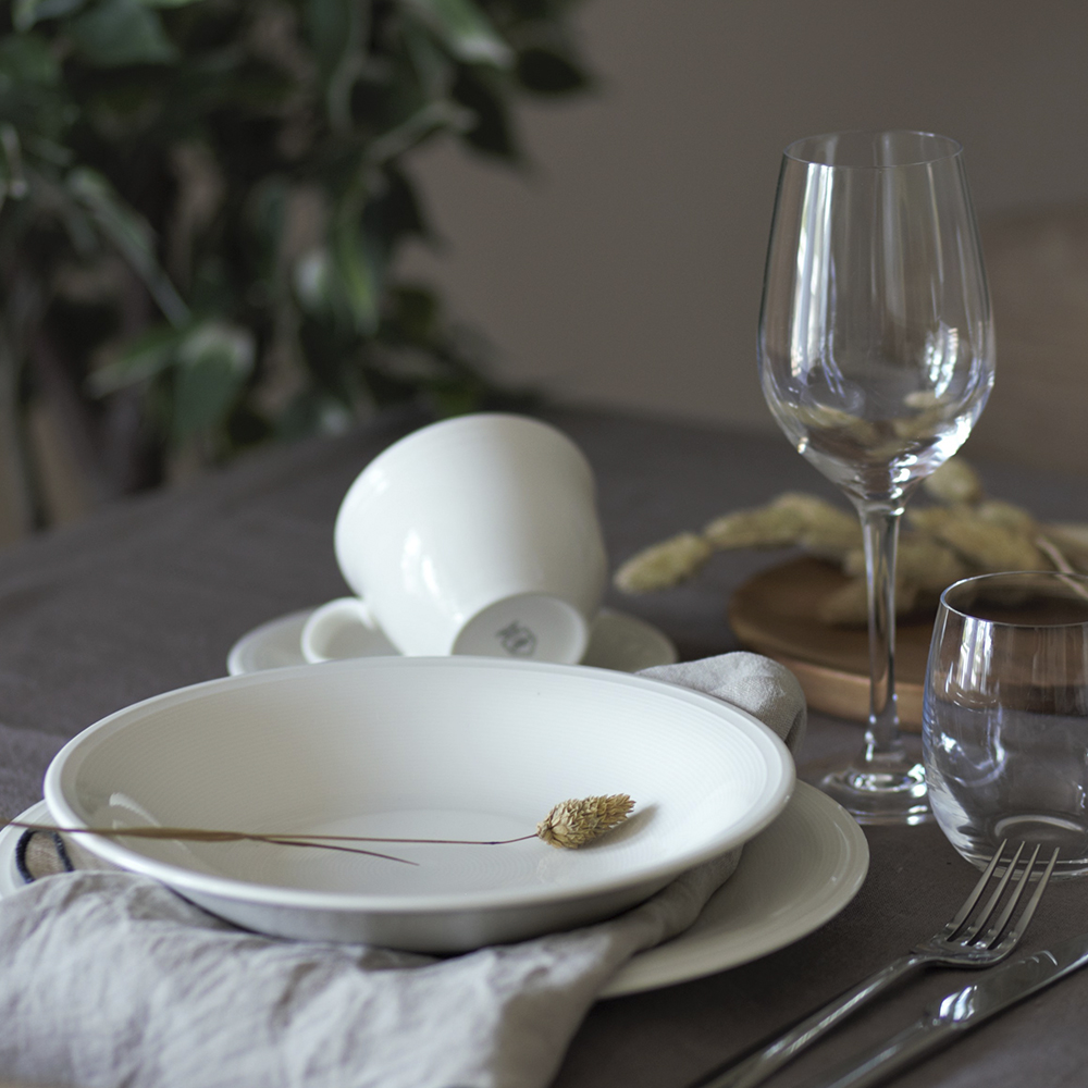 Stiernholm Rhythm Syvä lautanen 23 cm Valkoinen