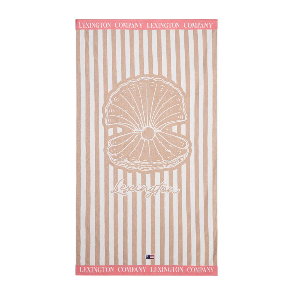 Lexington Rantapäivä 180x100 cm Beige/Valkoinen/Vaaleanpunainen