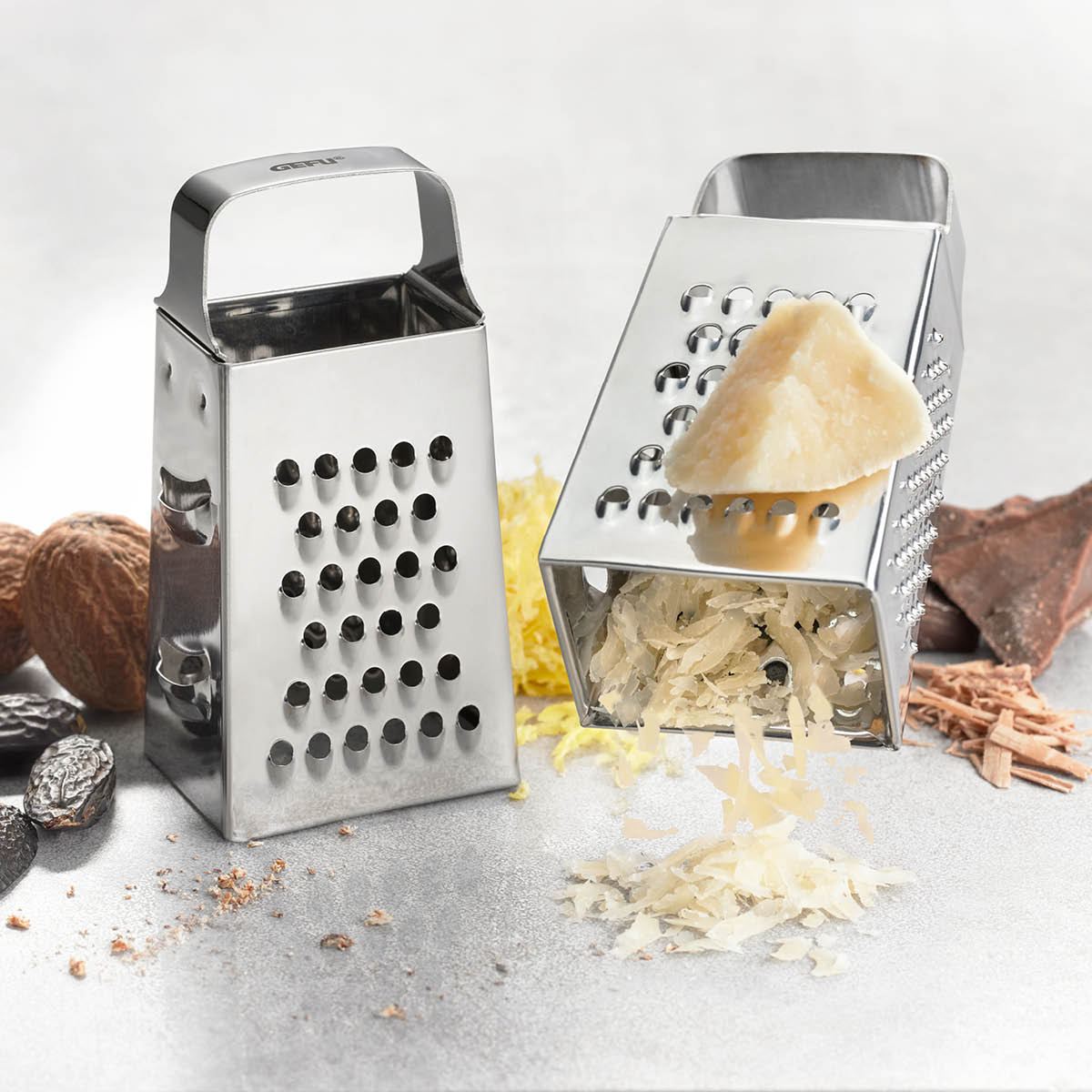 Gefu Cubi mini rivjärn 4 cm borstat stål