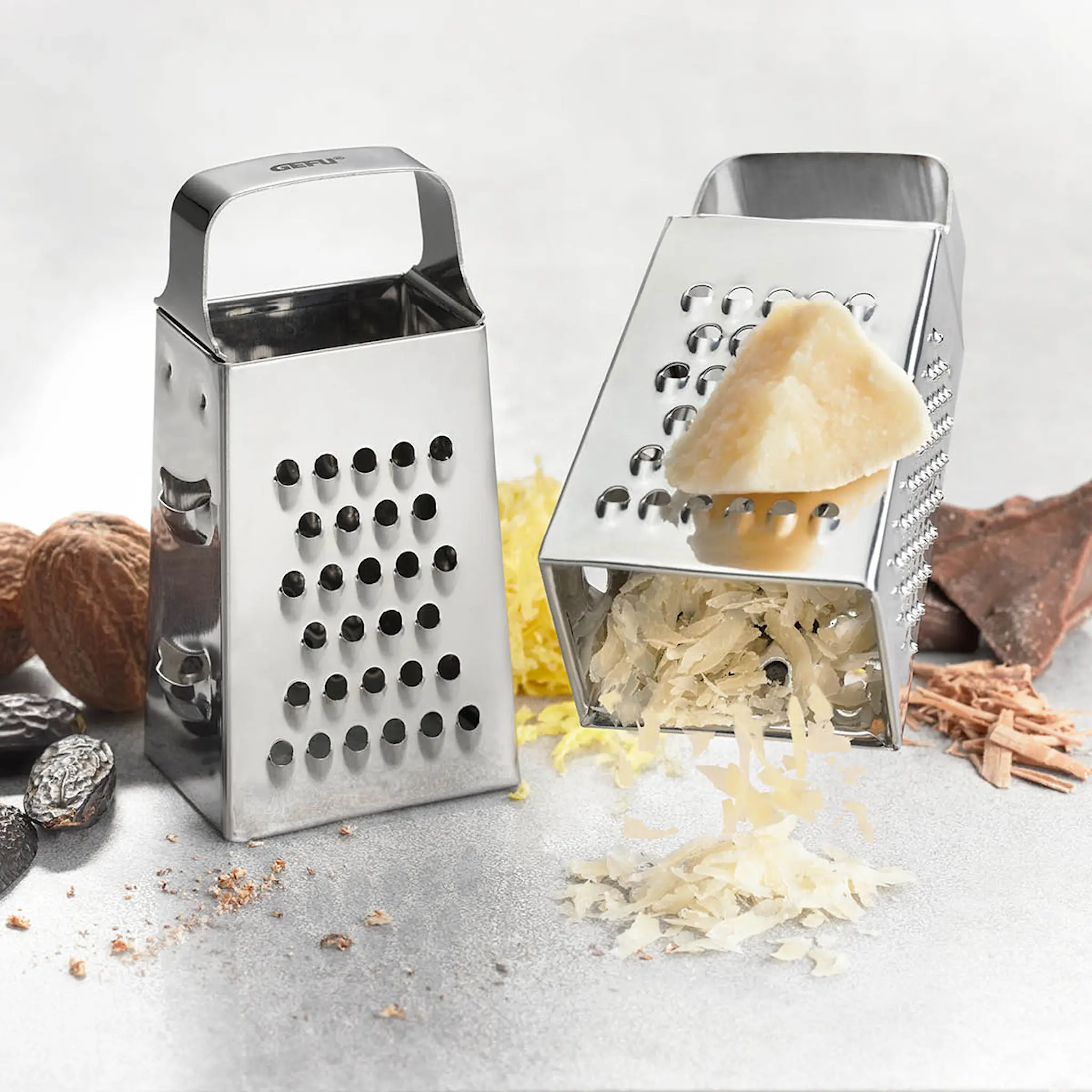 Gefu Cubi mini rivjärn 4 cm borstat stål