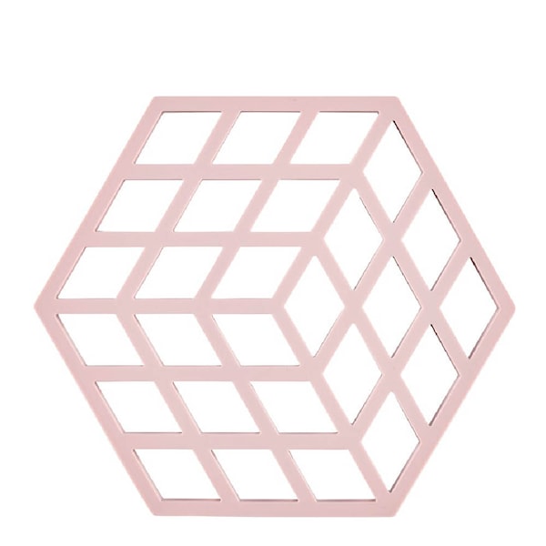 Cube grytunderlägg 16x14 cm rose