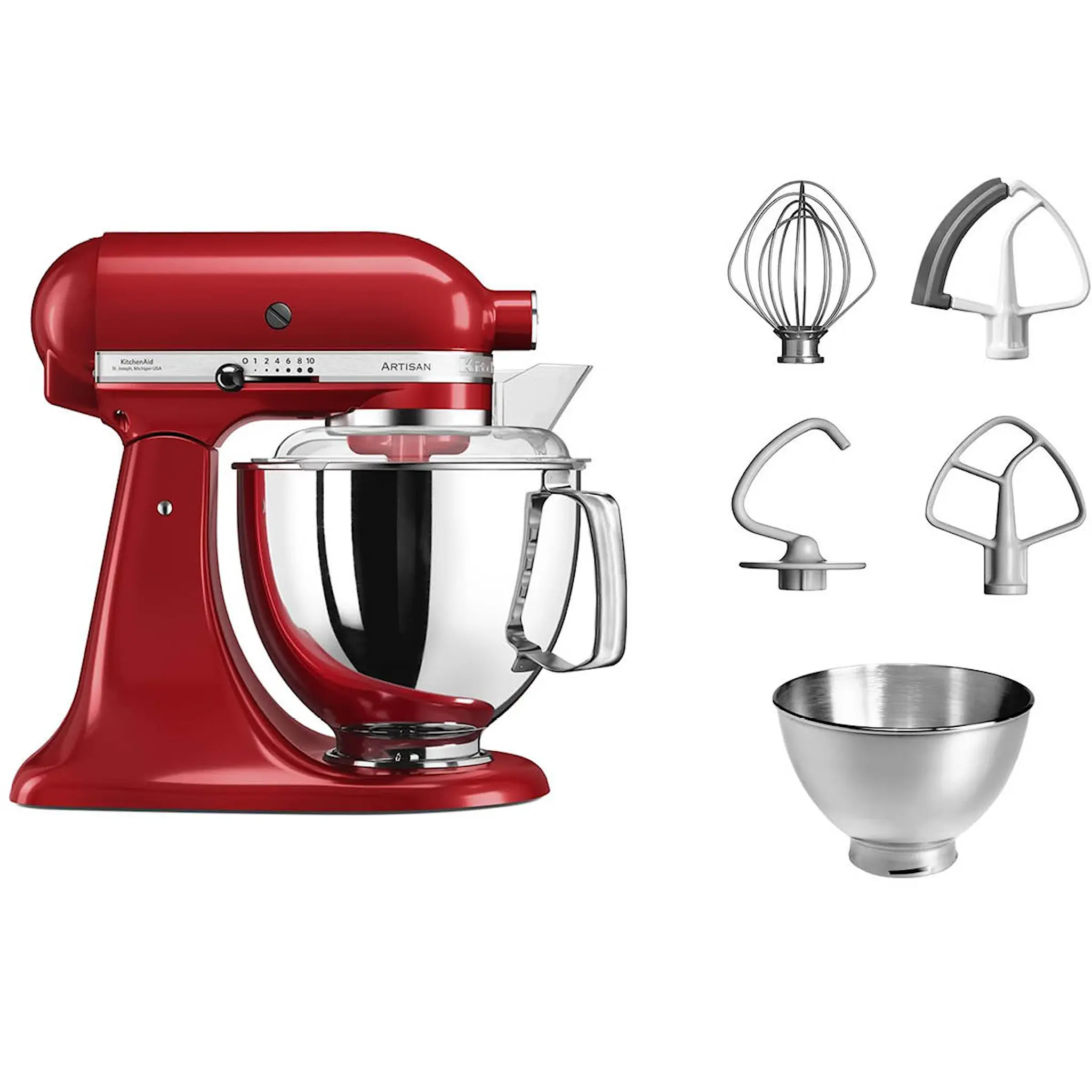 KitchenAid KitchenAid Artisan Köksmaskin 4,8 + 3 L Röd