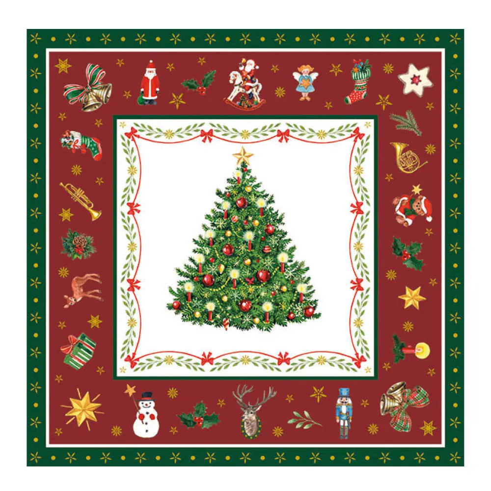 Lautasliina 33x33 cm 20 kpl Christmas Evergreen Red