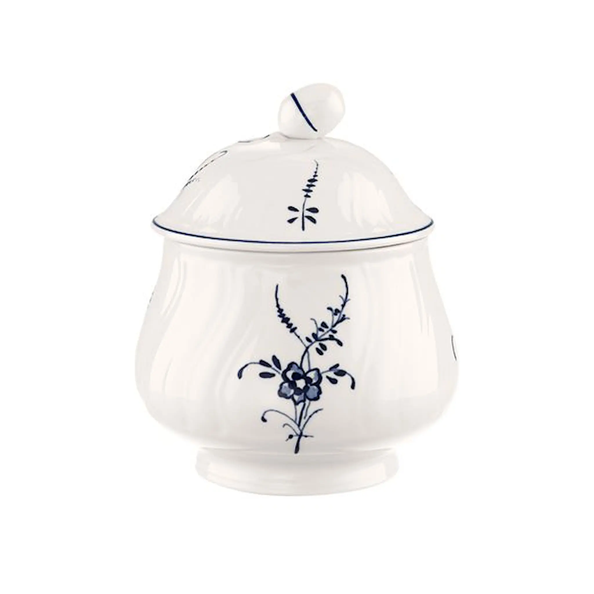 Villeroy & Boch Old Luxembourg sockerskål 25 cl vit/blå