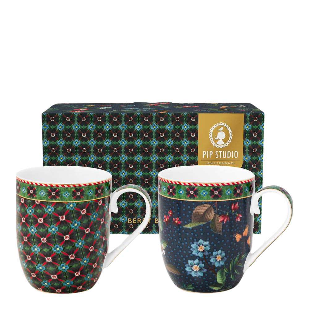 Pip Studio Berry Blues Muki 20 cl 2 kpl Sininen