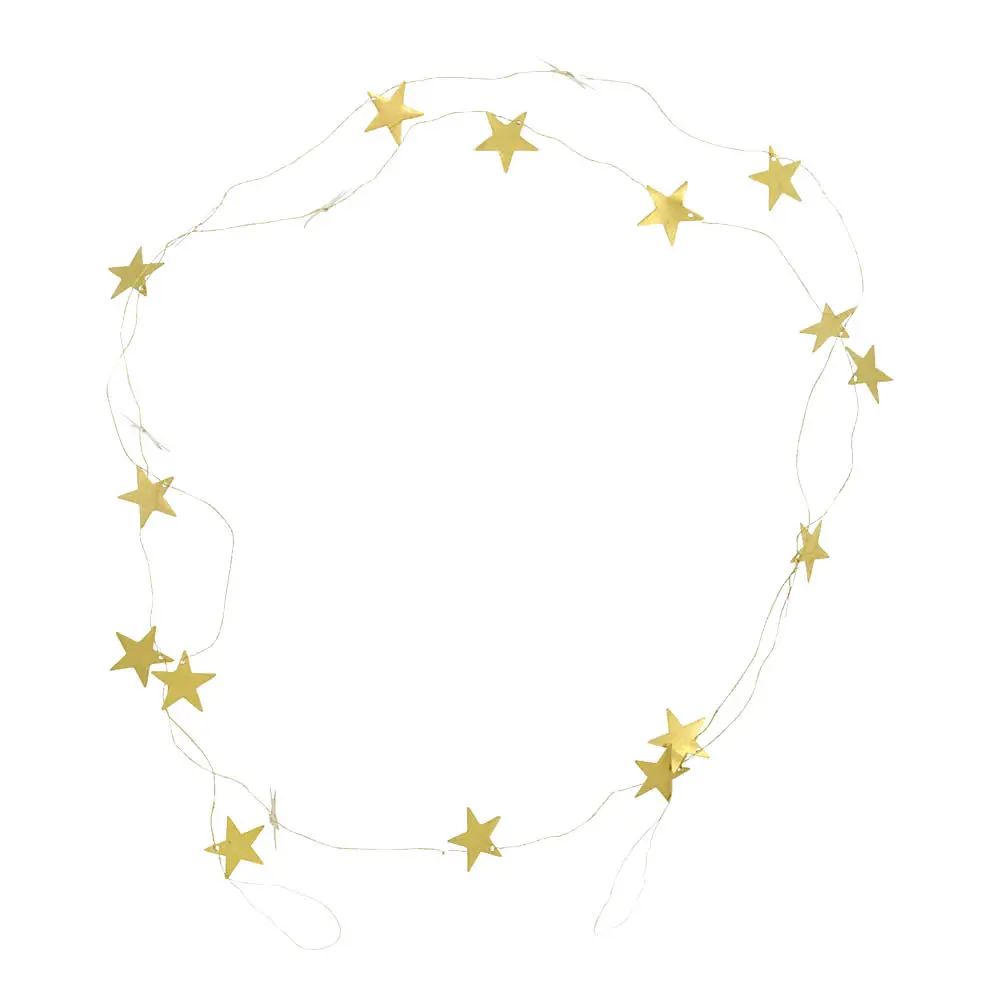 Stars girlander 250 cm antikk messing