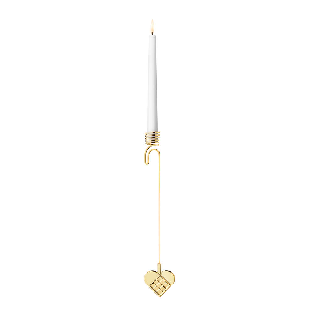 Georg Jensen - Joulu 2025 Kynttilänpidike joulukuuseen Sydän 18 cm Kulta