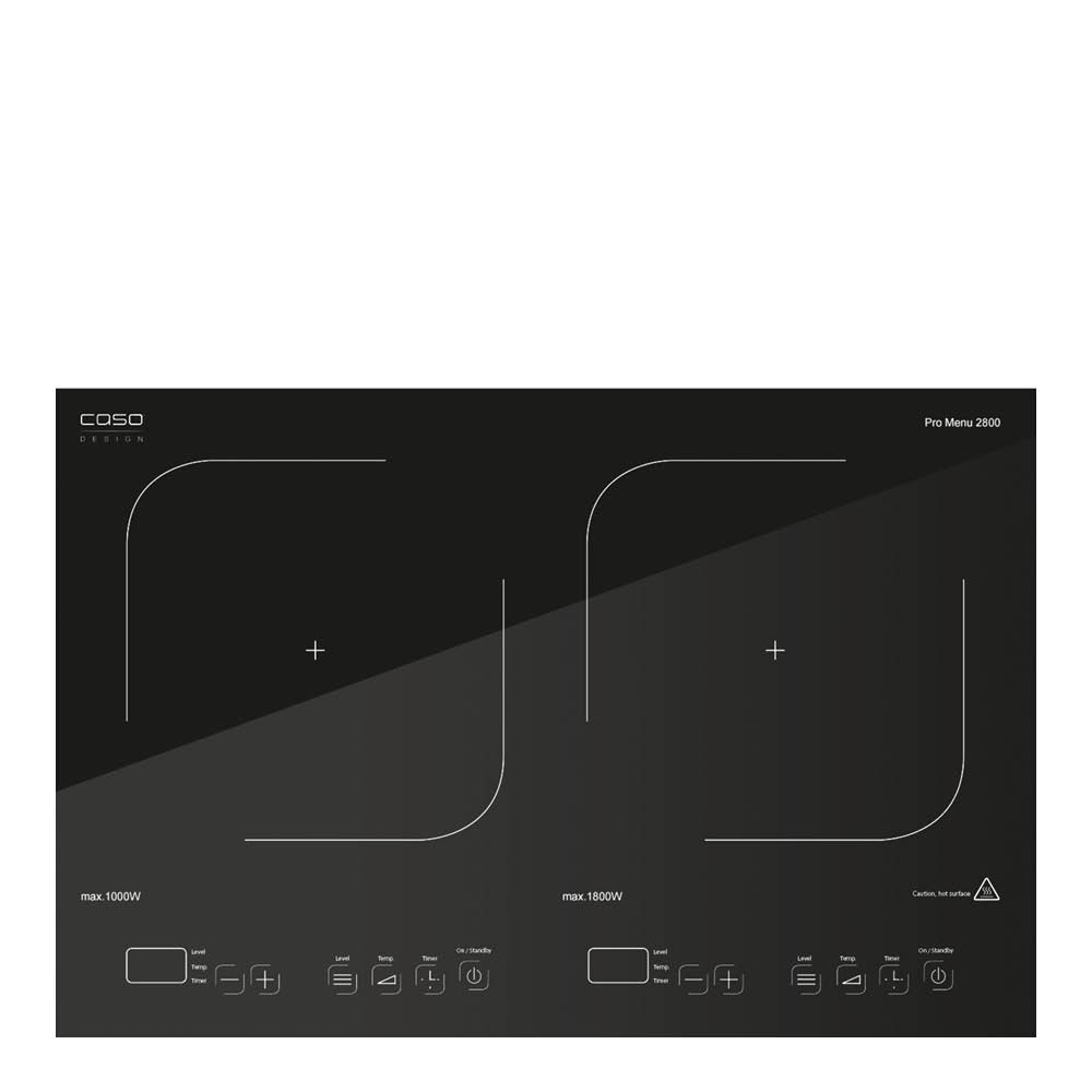 Caso Pro Menu 2800 dubbel induktionsplatta 36x60,5 cm svart