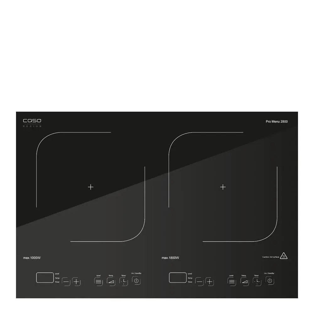 Pro Menu 2800 dobbel induksjonsplate 36x60,5 cm svart