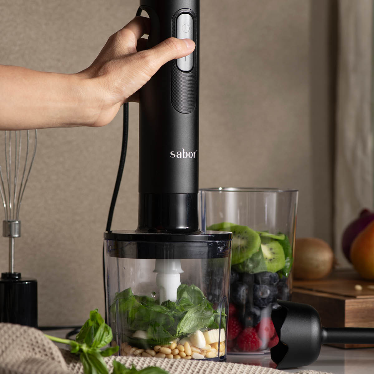 Sabor Ultimate stavmixer 1000W 0,5/0,6 L svart/klar