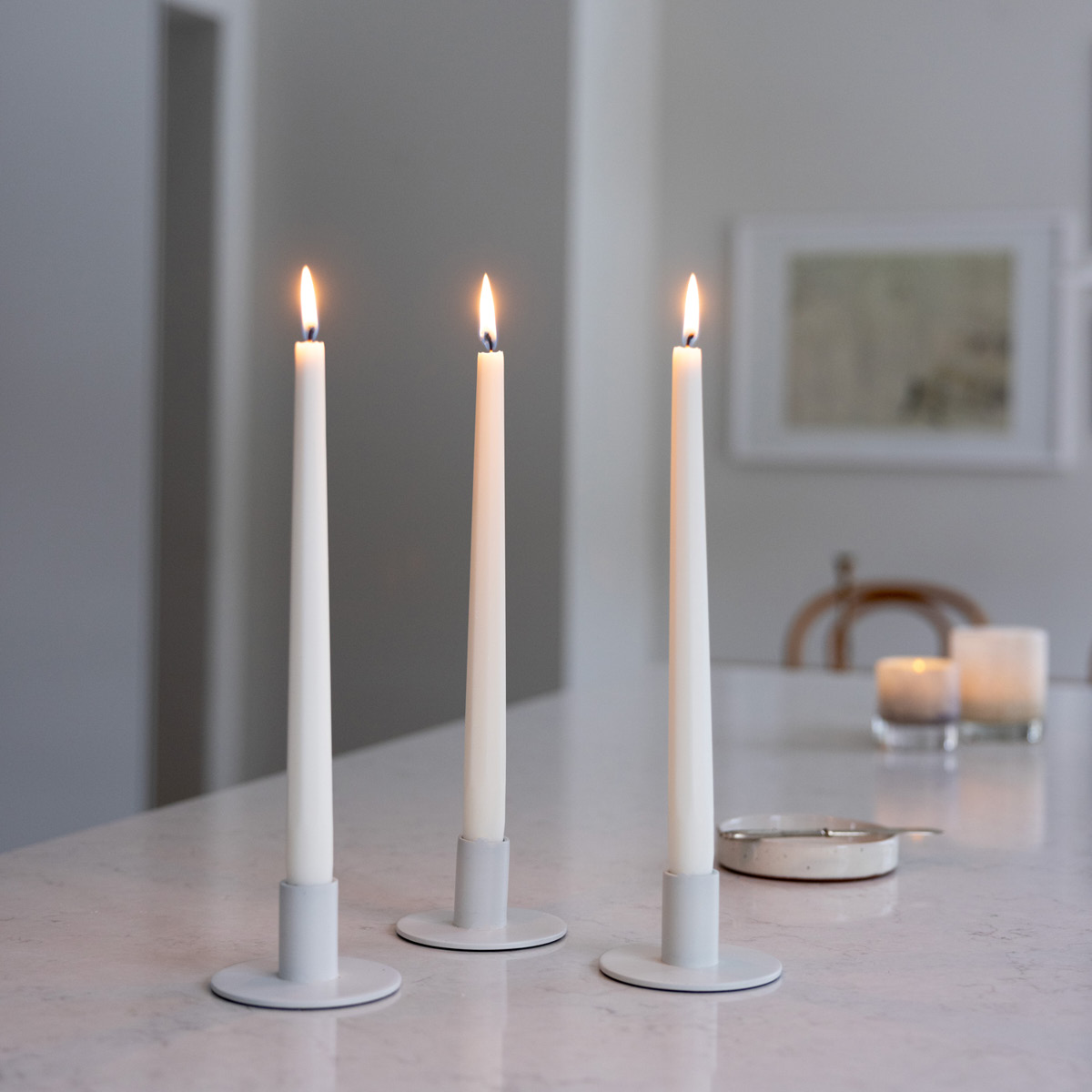 Liljeholmens Prisma 28 cm 4 stk hvit udoppet