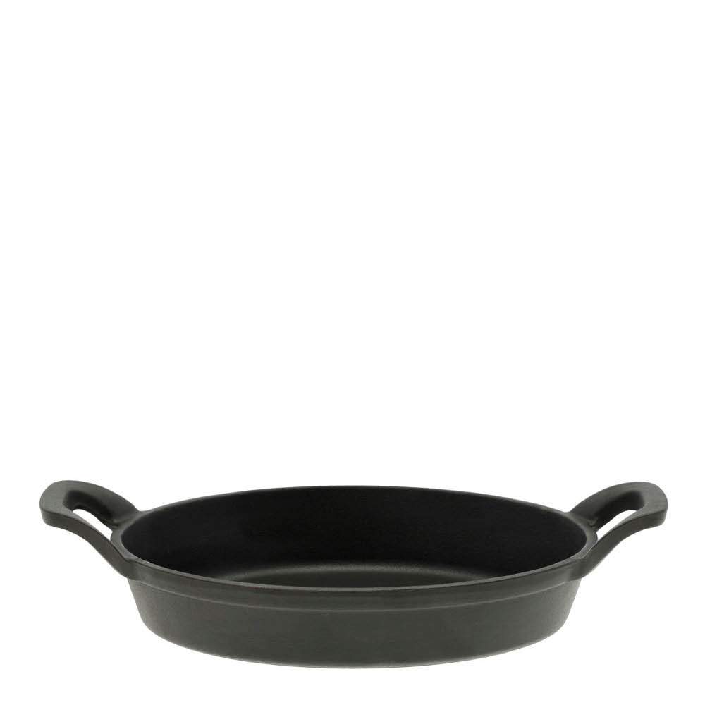 Pillivuyt Gourmet Garonne Mini støpejernspanne oval 2 grep 17,5x11,5 cm