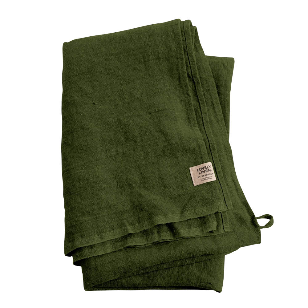 Lovely Linen Lovely Hamam badehåndkle lin 90x145 cm Jeep Green