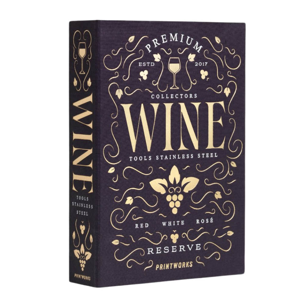 Printworks The Essentials vinverktyg 6 delar burgundy/guld