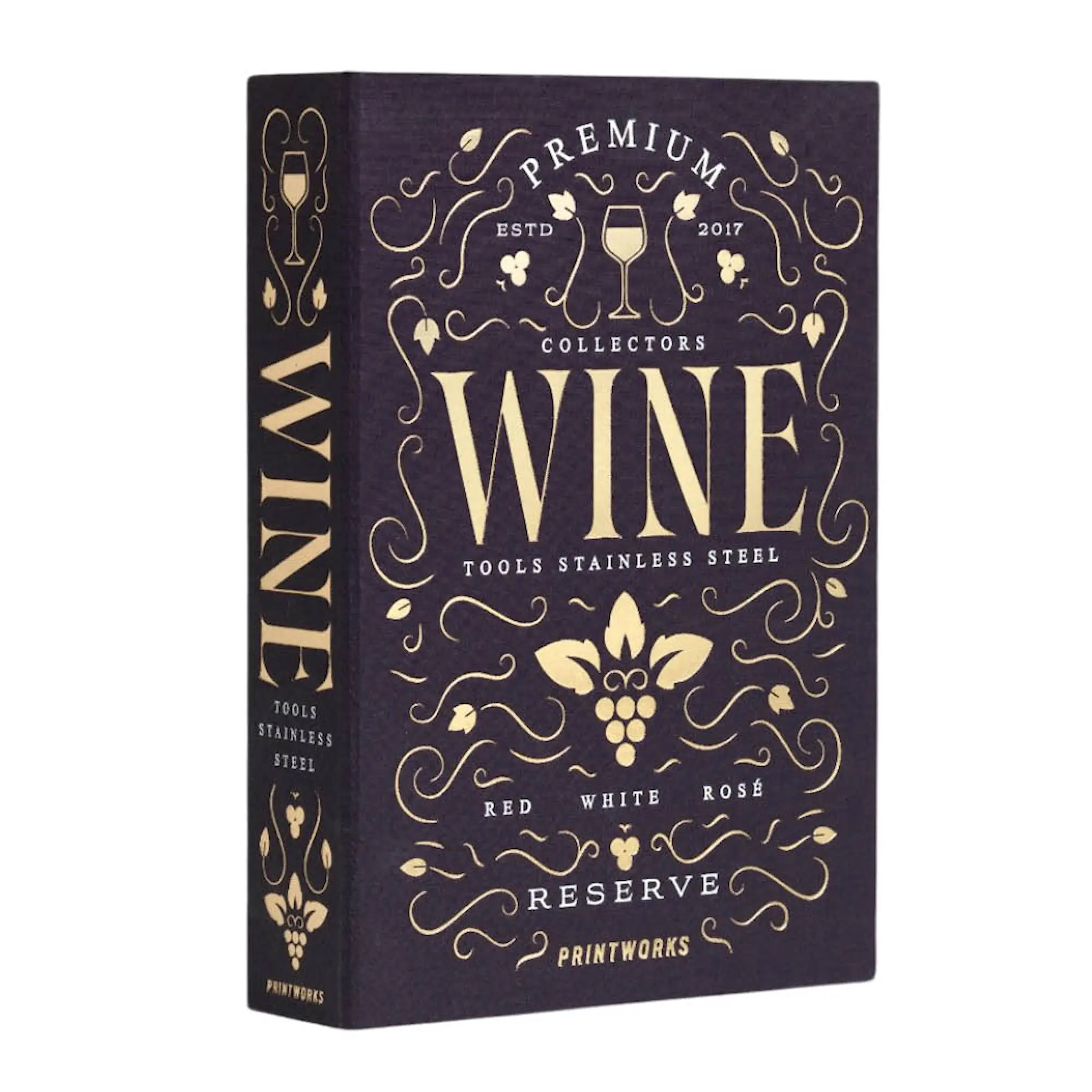 Printworks The Essentials vinverktyg 6 delar burgundy/guld