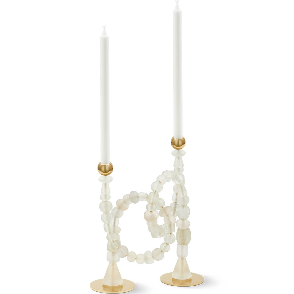 Pols Potten Beads ljusstake 38 cm vit