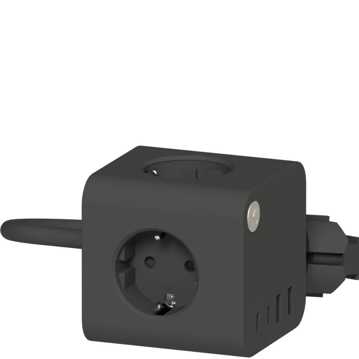 Kreafunk Ampie Wired grenuttag med USB-A & USB-C svart