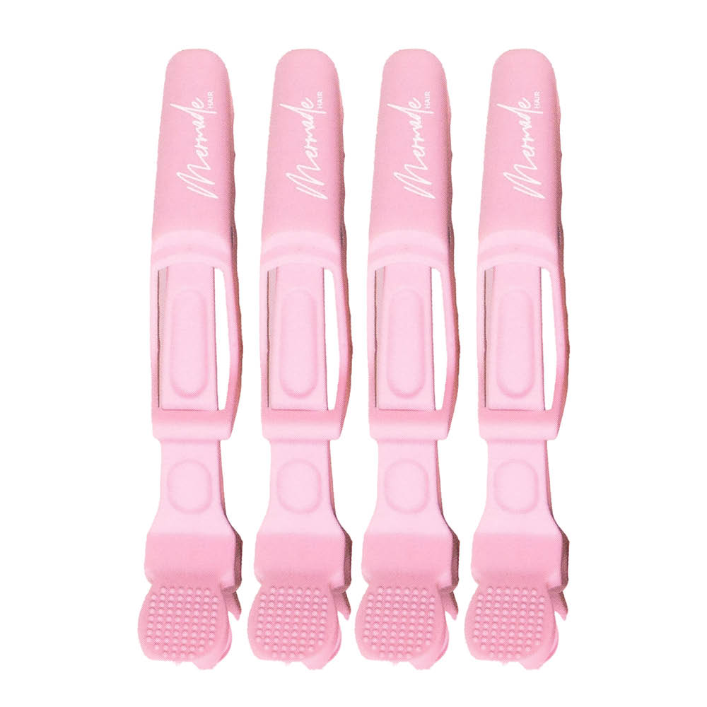 Mermade Grip hårklämma 4-pack rosa