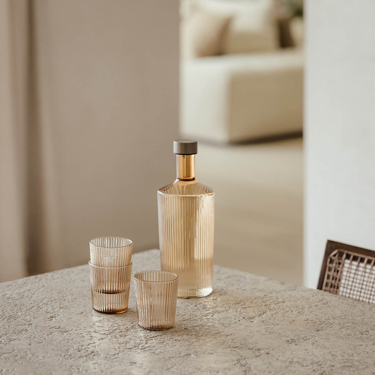 Paveau Ribbed Elegance gåvoset Bells 3 delar beige