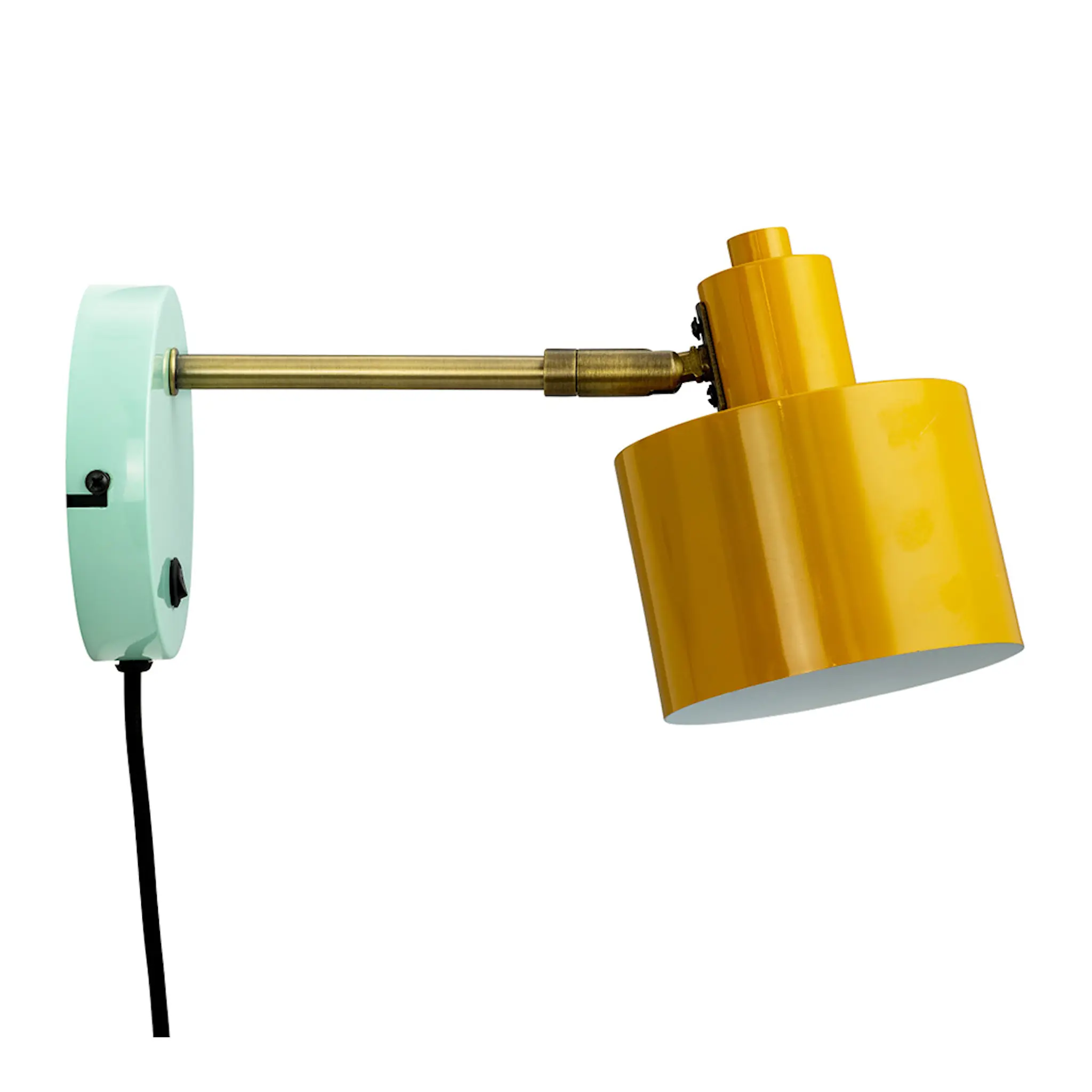 Dyberg Larsen Ocean vägglampa 11,5 cm curry/mässing/turkos