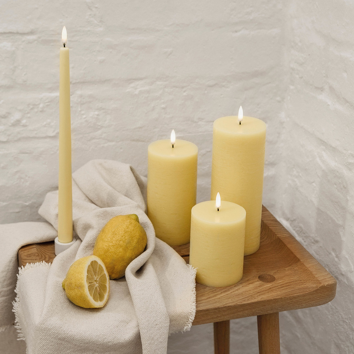 Uyuni Lighting Pillar LED Blockljus 8x10 cm Ljusgul