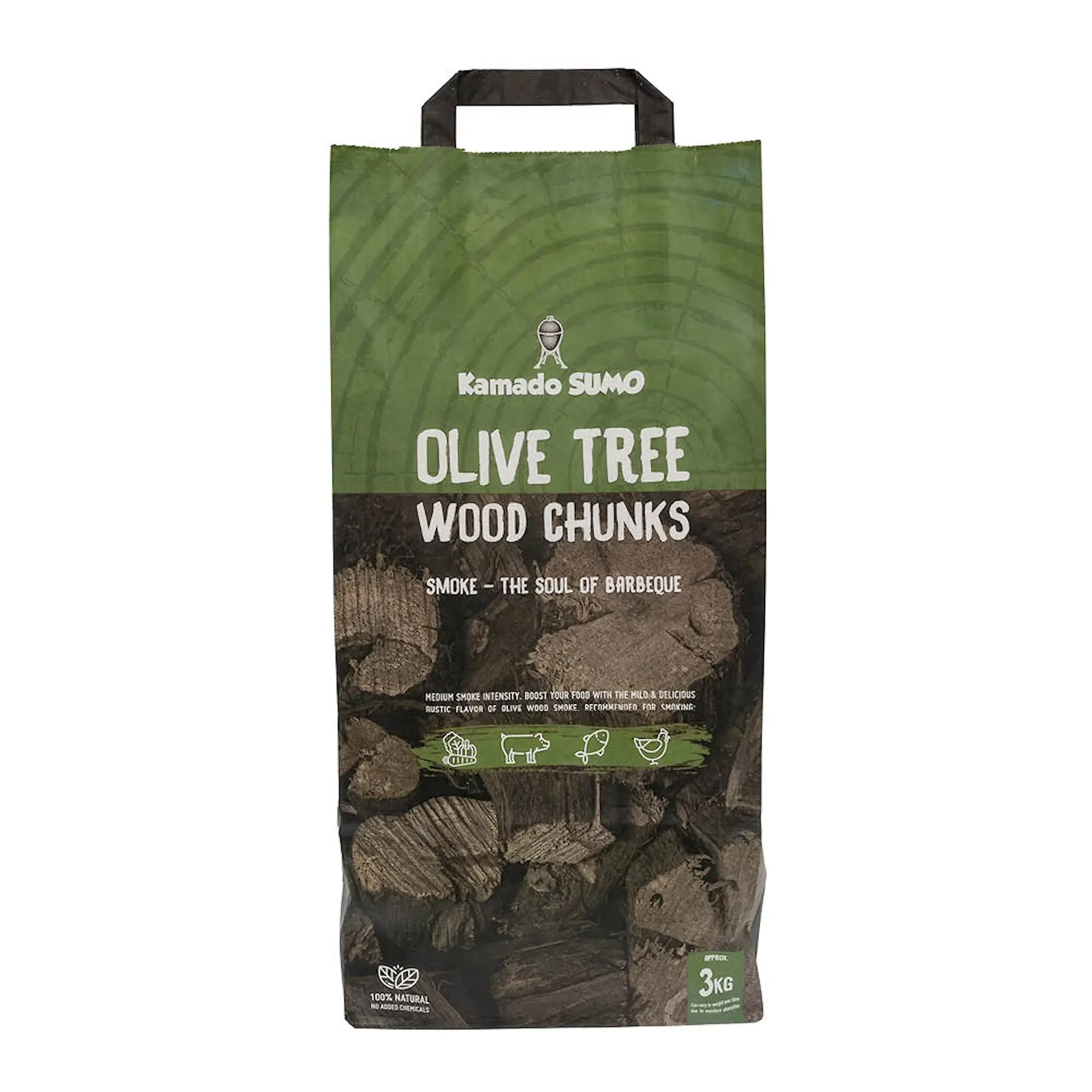 Kamado SUMO Olive Tree Wood Chunks røykeved 3 kg oliventre