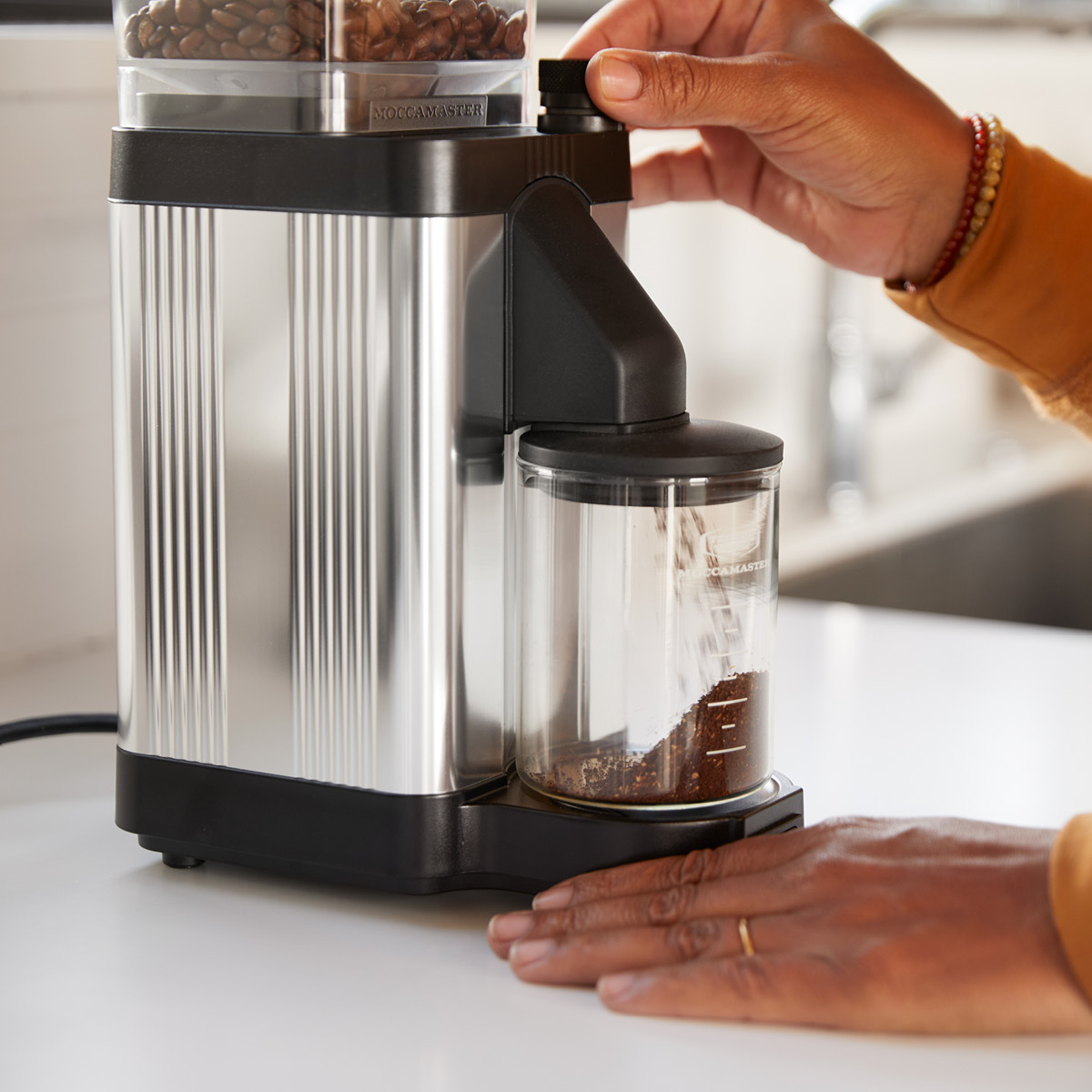 Moccamaster Burr kaffekvern KM5 polished silver