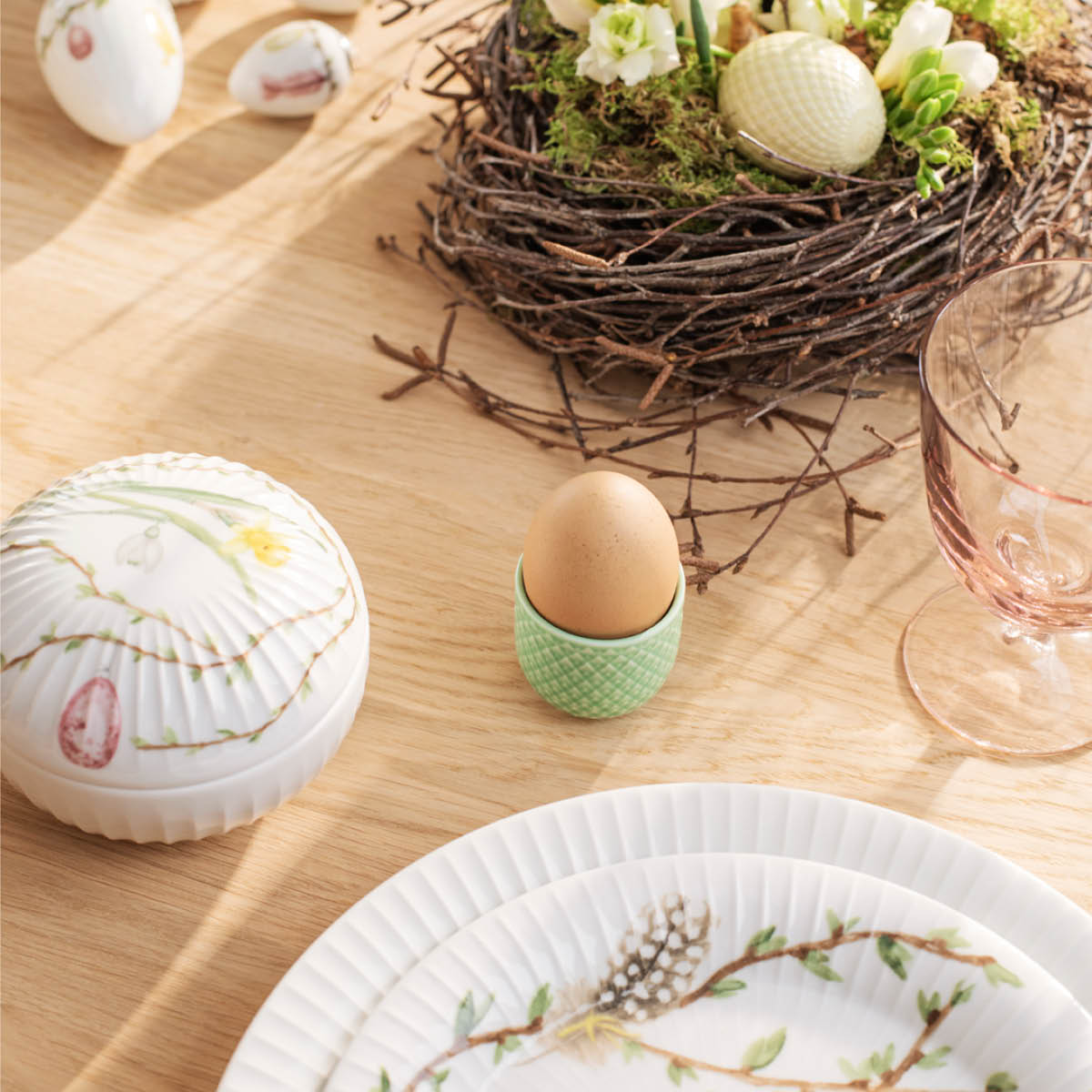 Lyngby Porcelæn Rhombe Color Munakuppi 5 cm Vihreä