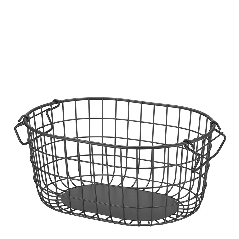 Blomus Kago lagringskurv 37x27x17 cm rund antrasitt