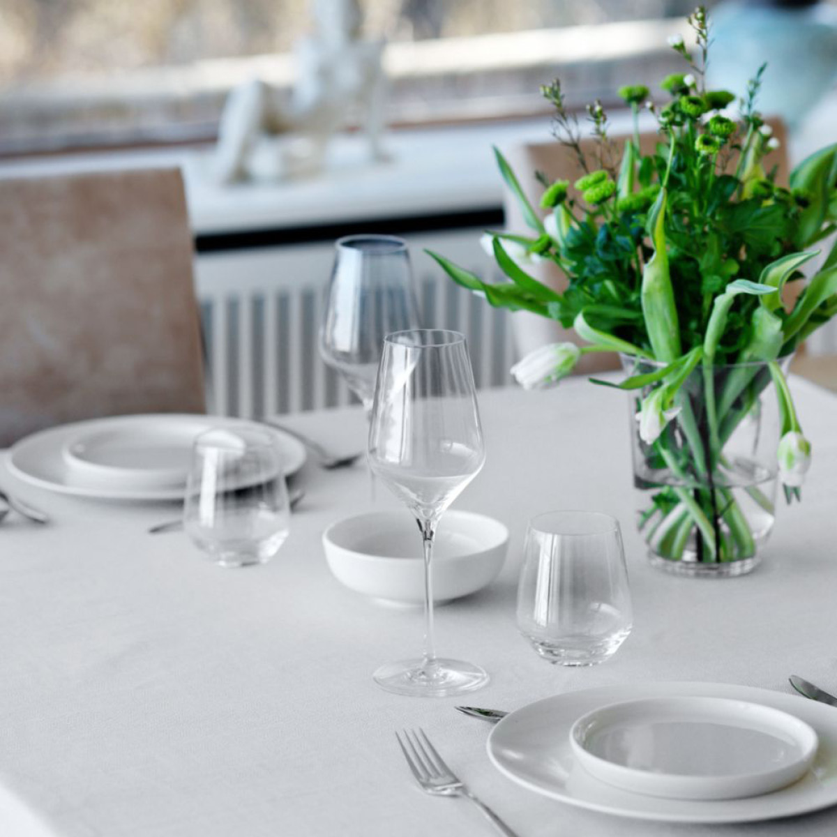 Home by Ilse Jacobsen Tabletop Collection Pöytäliina 137x320 cm Pearl White