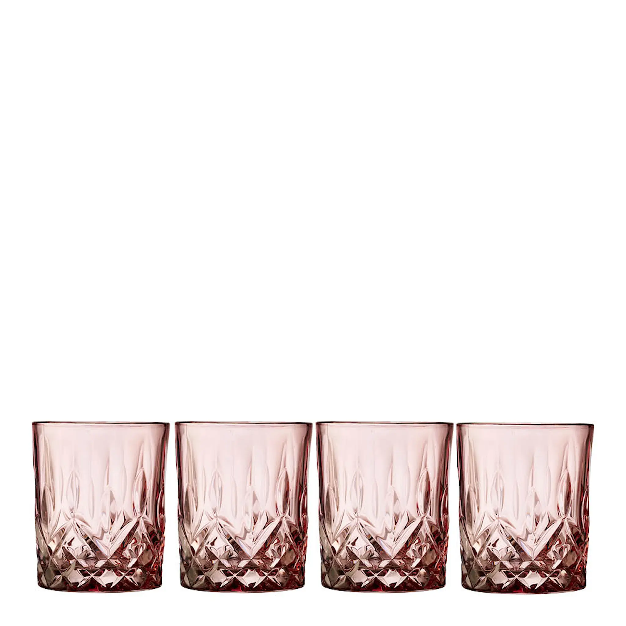 Lyngby Glas Sorrento Whiskyglas 32 cl 4-pack Rosa