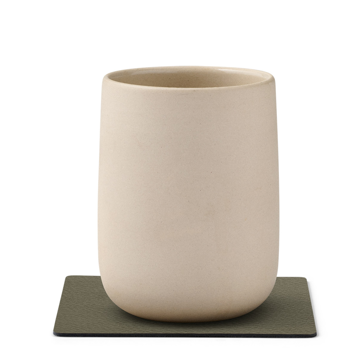 LIND DNA Square Leather Serene Lasinalunen 10x10 cm Moss