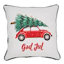 Driving kuddfodral 50x50 cm kräm/röd