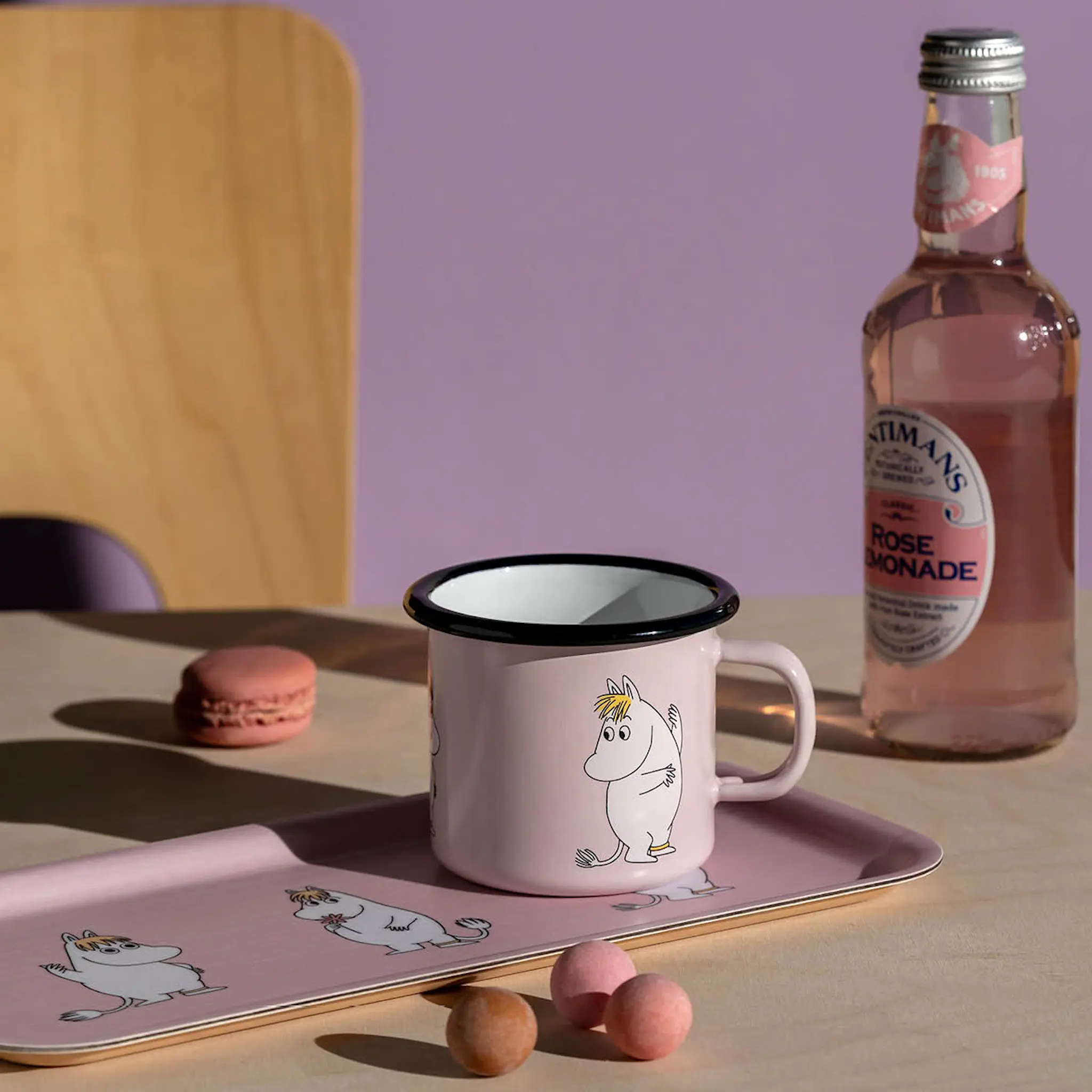 Muurla Mumin bricka 27x13 cm Retro Snorkfröken rosa