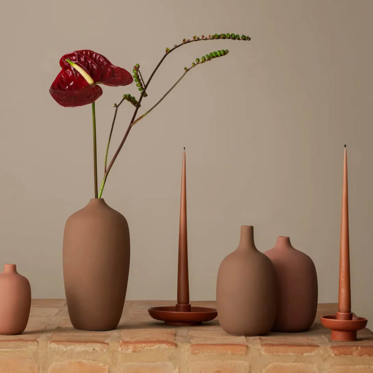 Blomus Vela ljusstake 9 cm orange