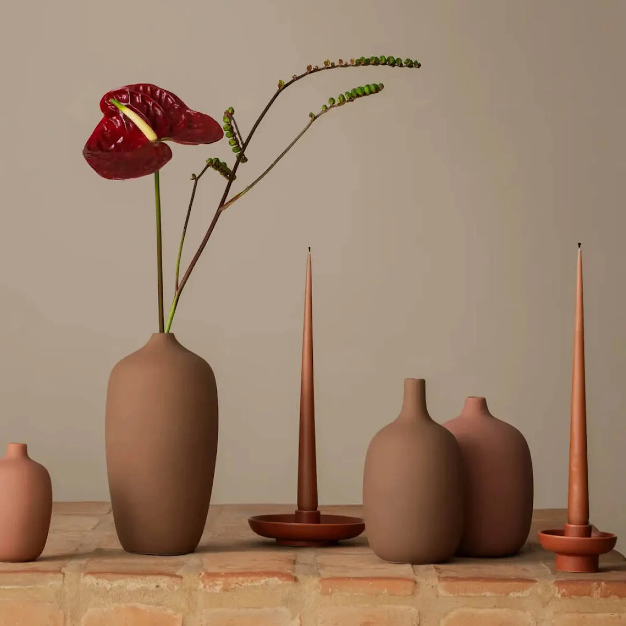 Blomus Vela ljusstake 9 cm orange