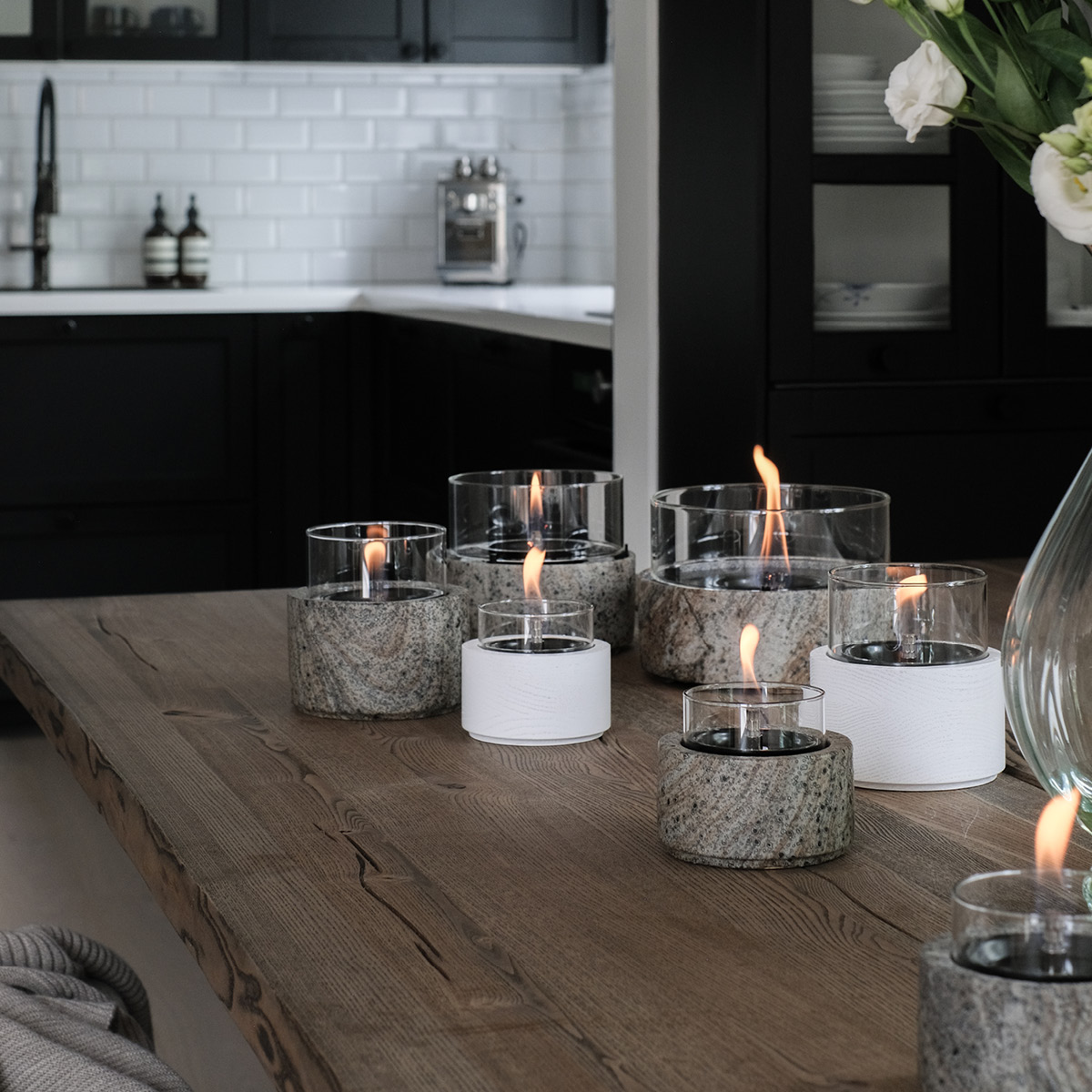 Tenderflame Café bordlykt 18 13 cm earth stone