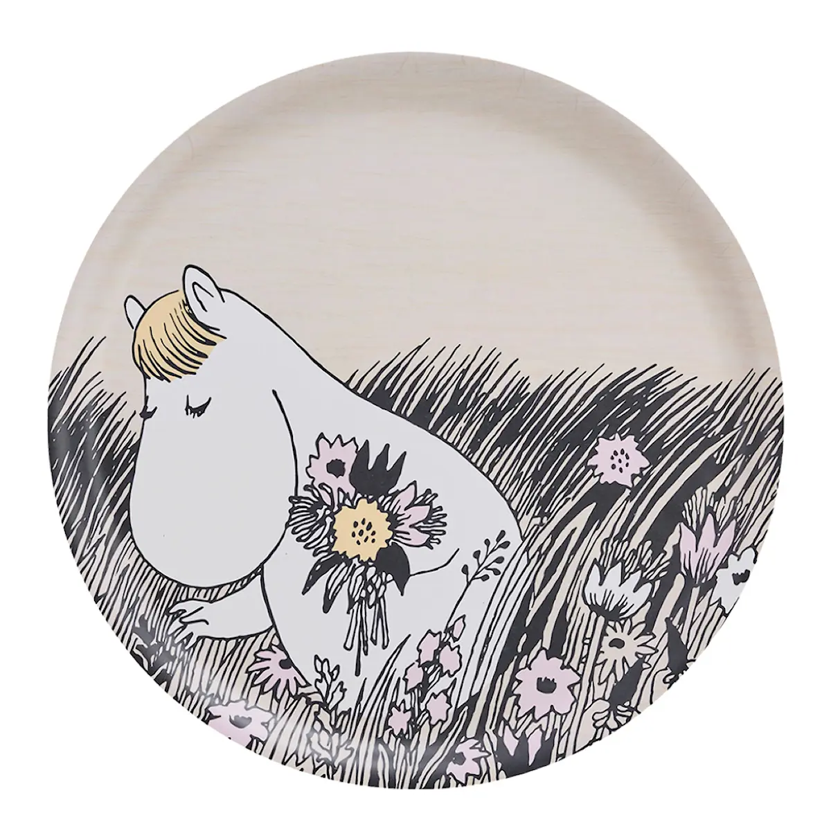 Muurla Mumin bricka 35x35 cm sommarnatt