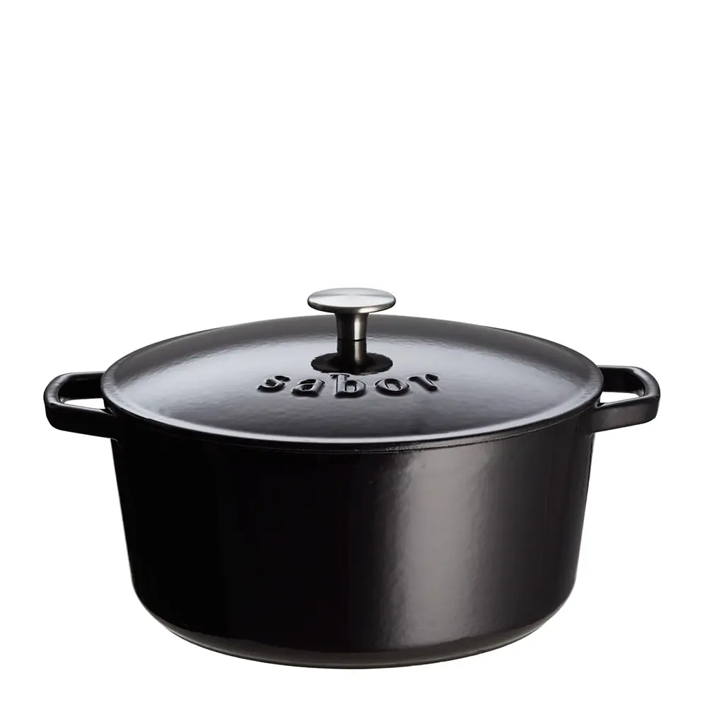Sabor Valurautapata 24 cm 4,4 L Musta