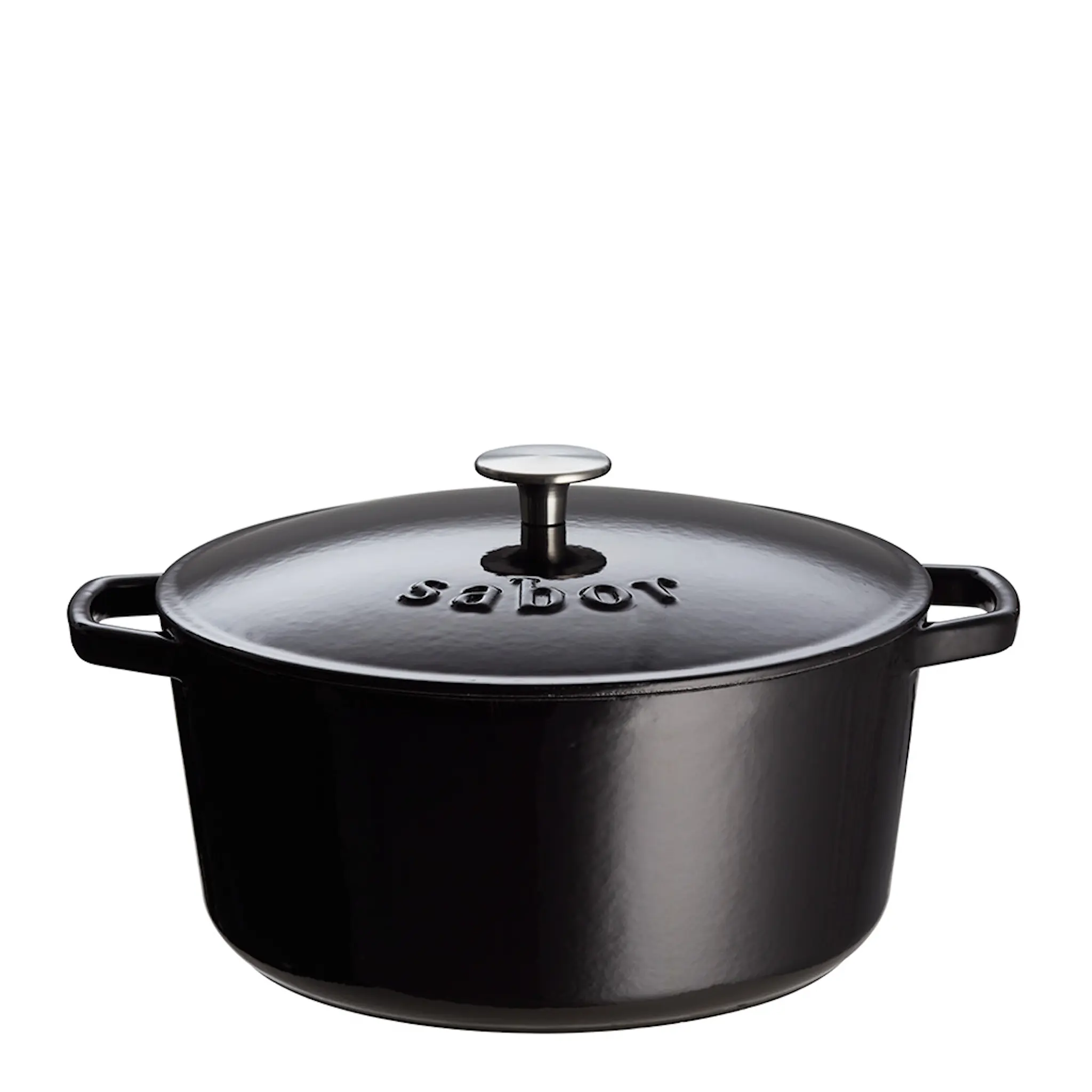 Sabor Gjutjärnsgryta 24 cm 4,4 L svart