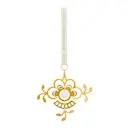 Julornament blomma 10 cm guldplätterad