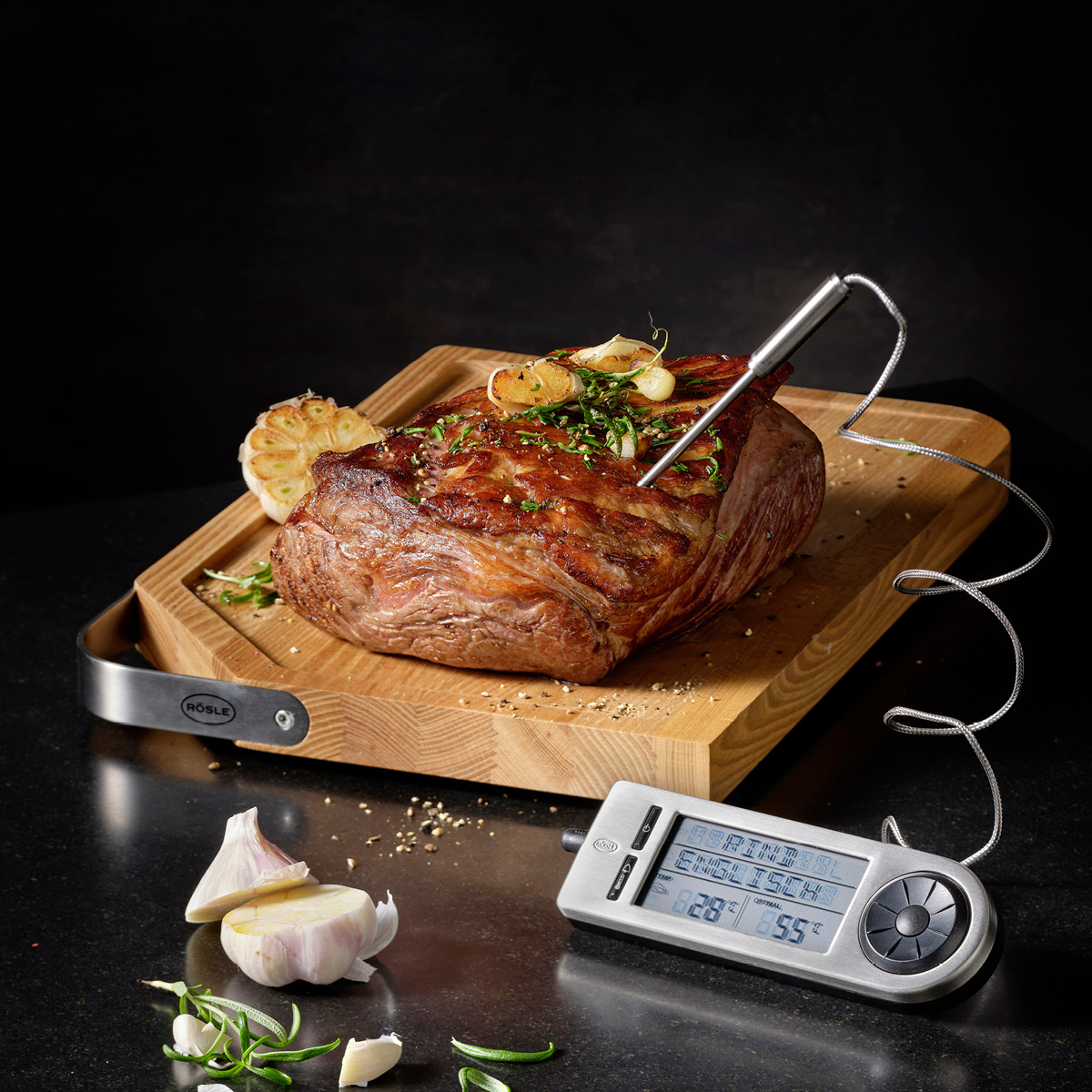 Rösle Skärbräda med handtag 36x24 cm Trä/Stål