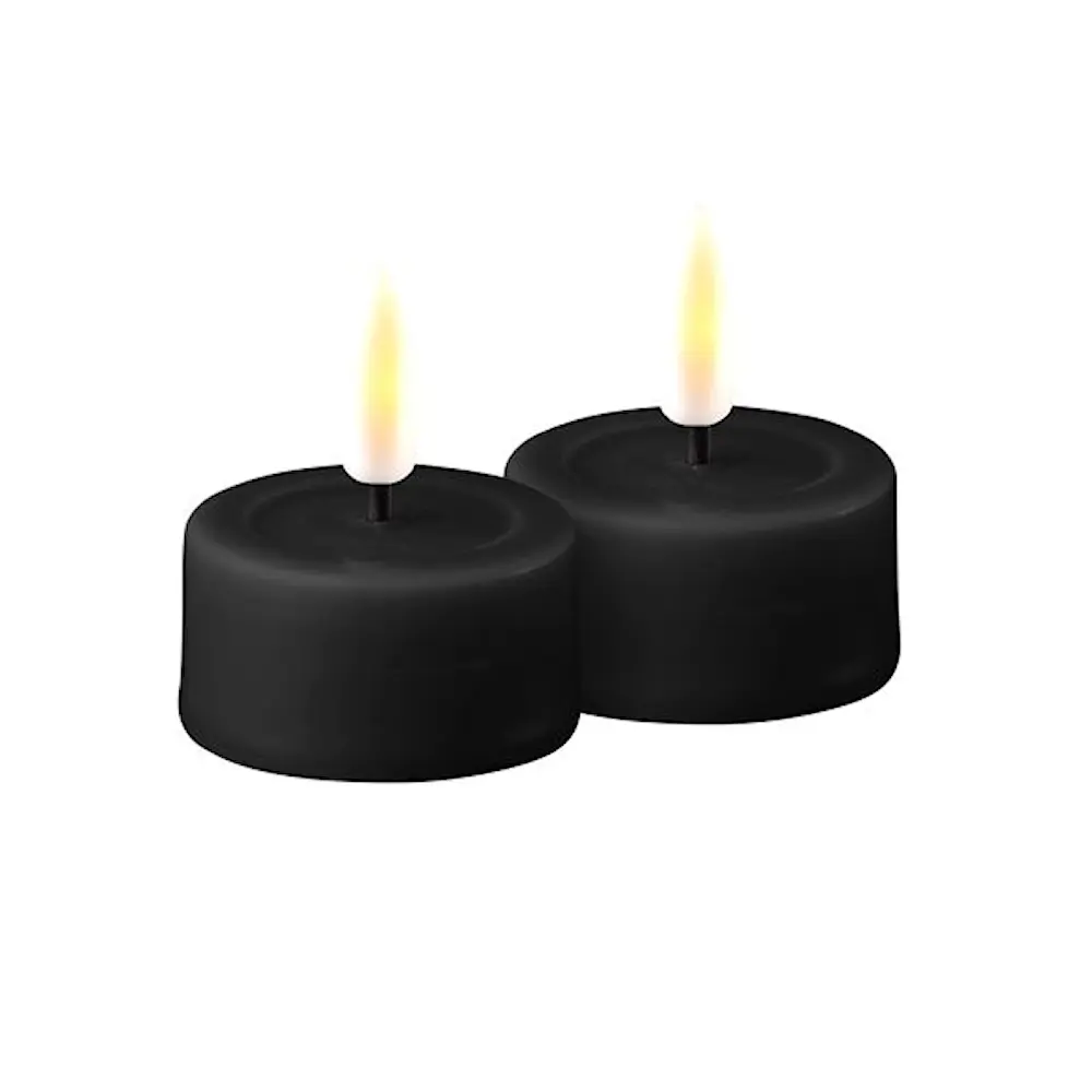 LED Tuikkukynttilä 4x5 cm Musta