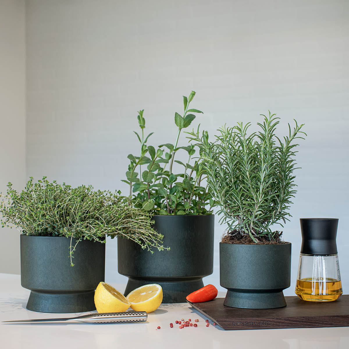 Rosendahl Blomsterpotte Ø19 cm mørk grønn