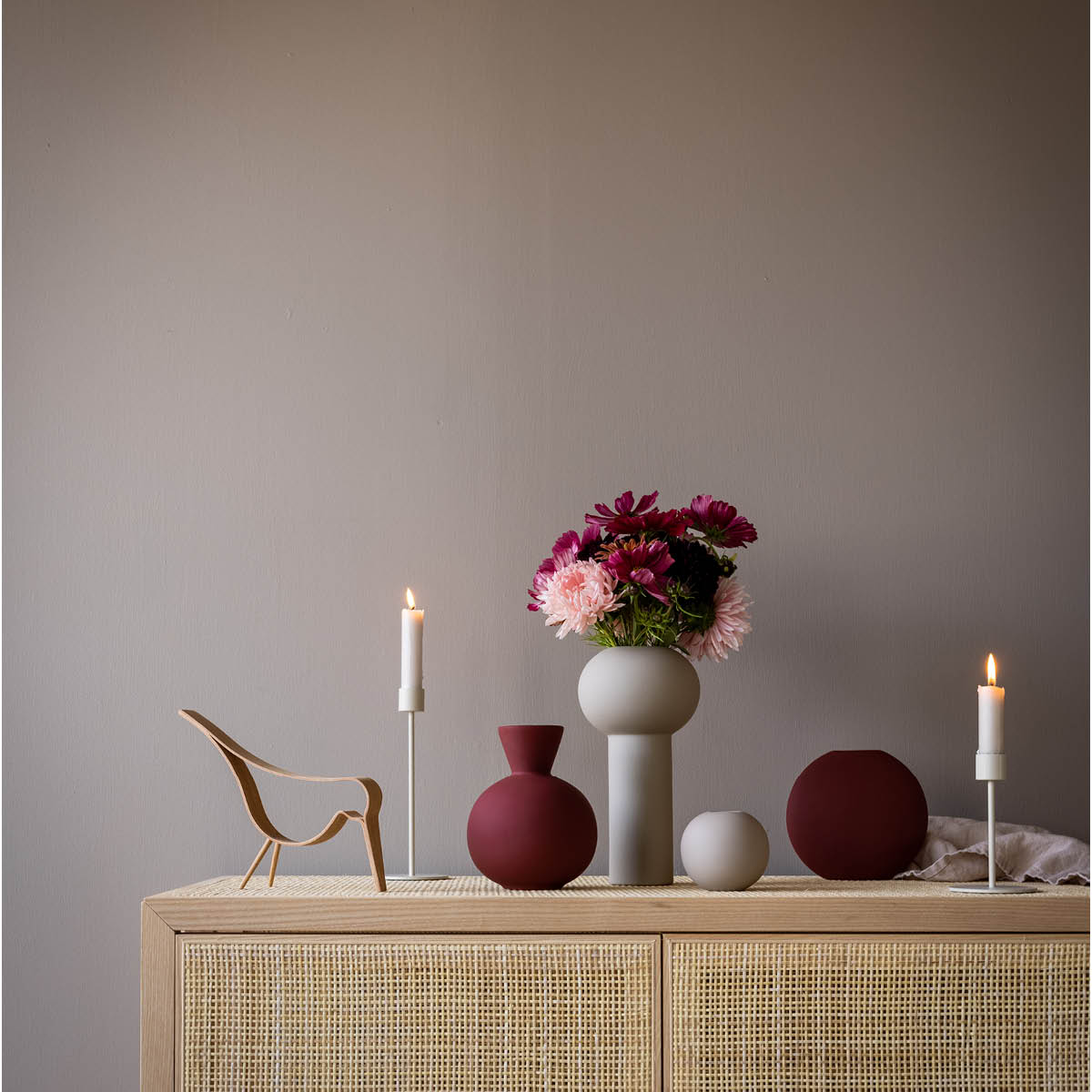 Cooee Pillar Vas 24 cm Sand