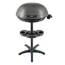 Stående Grill med Lock Svart/Grå