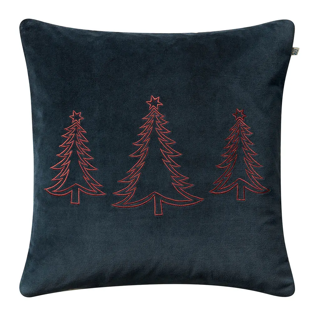 Pine Tree putetrekk velur 50x50 cm Sea Blue