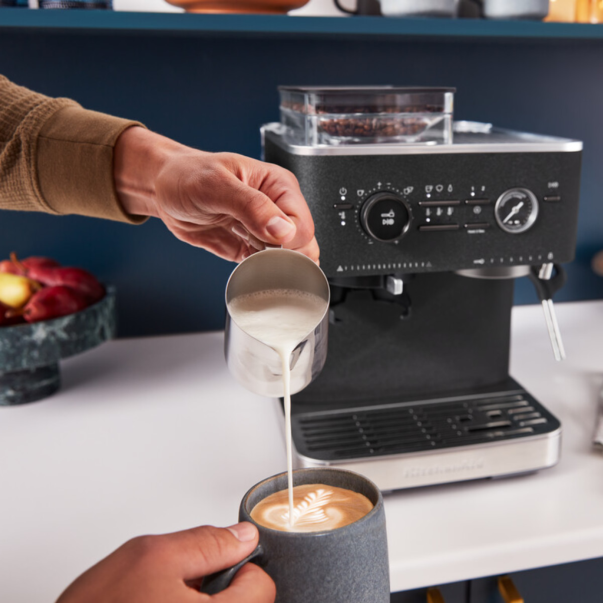 KitchenAid Espressomaskin med kvarn halvautomatisk 5KES6551 cast iron black