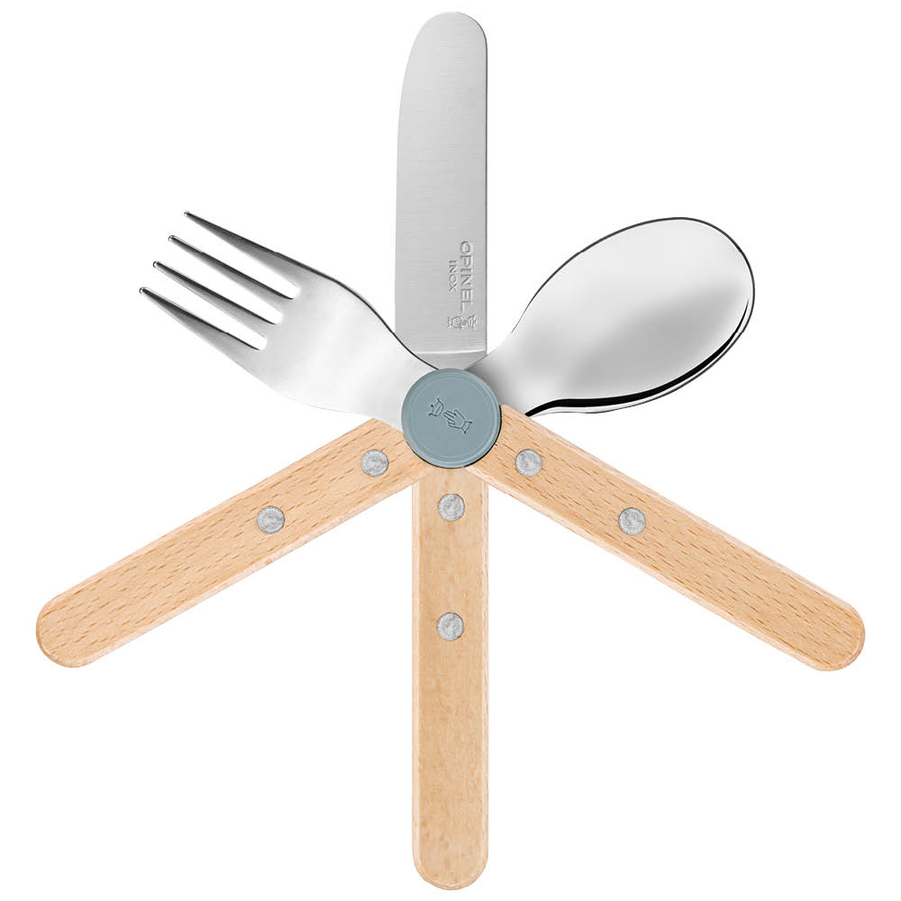 Opinel Petit Gourmet Lasten aterimet 3 osaa Sininen
