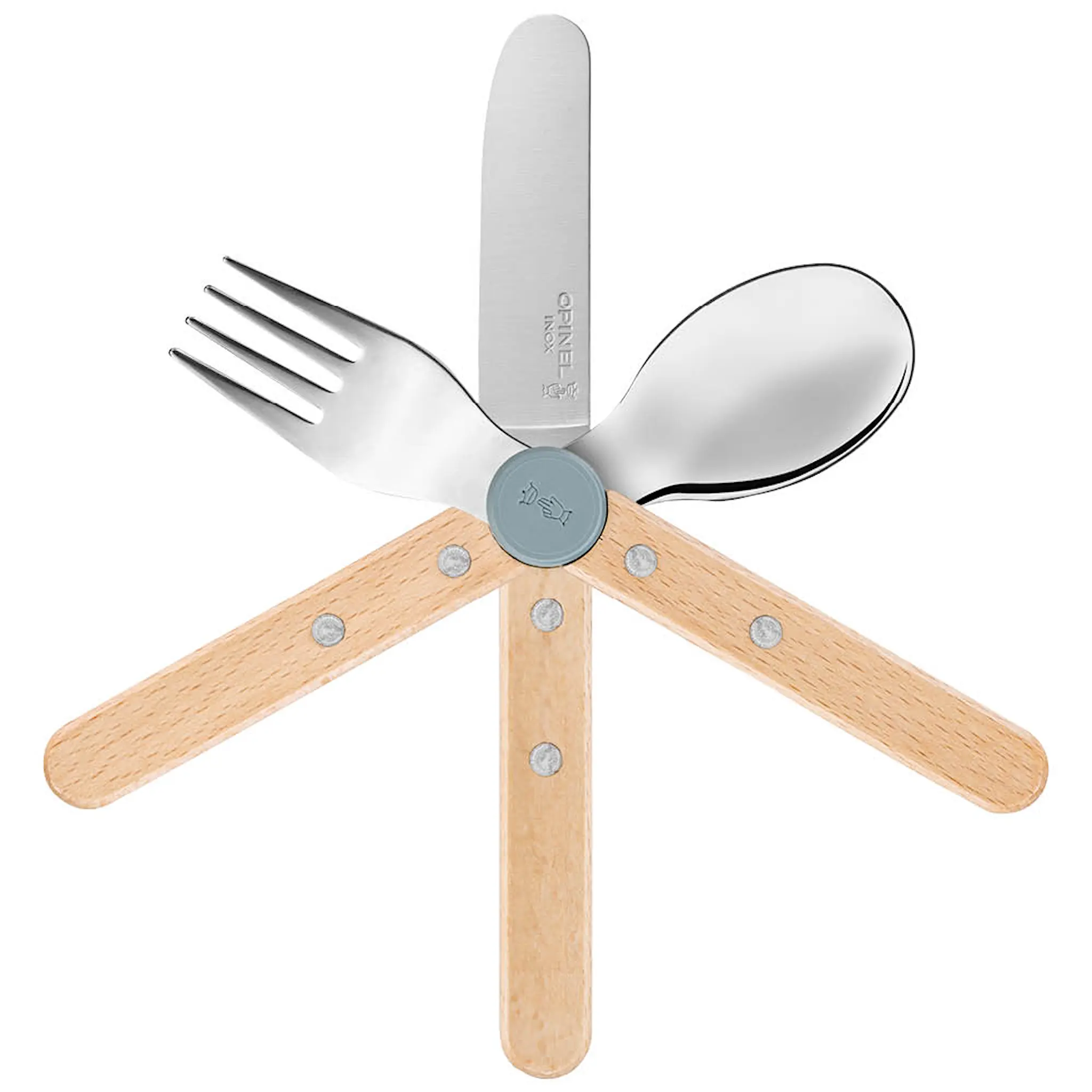 Opinel Petit Gourmet Lasten aterimet 3 osaa Sininen